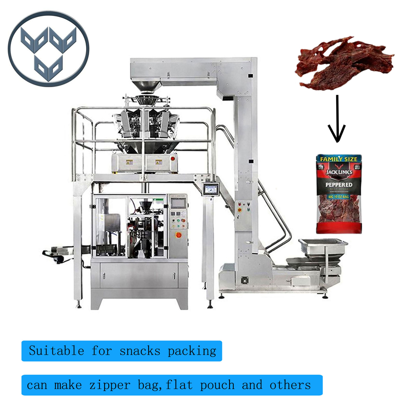 Biltong Dried Meat Zipper Bag Packaging Machine OEM